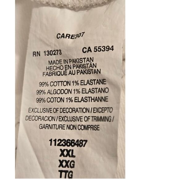 Lee Workwear Bib Overall Coverall Denim Dress Pockets White Womens 2XL - Picture 10 of 10